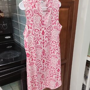 Chic Pink Asymmetrical Dress with Mandarin Collar